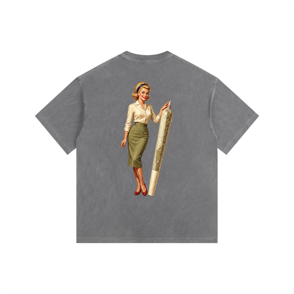 Vintage Washed Oversized Cotton T-Shirt